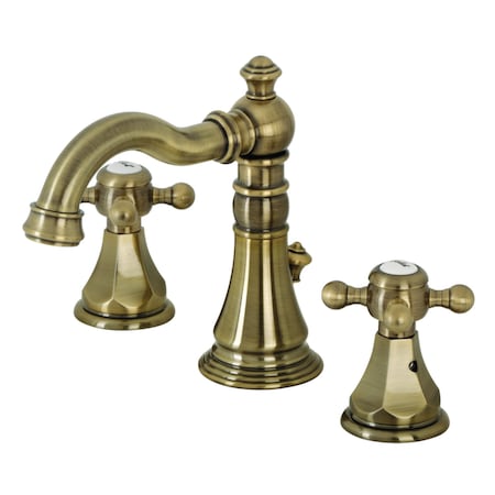 Kingston Brass FSC19733BX Widespread Bathroom Faucet with Pop-Up Drain, Antique Brass FSC19733BX